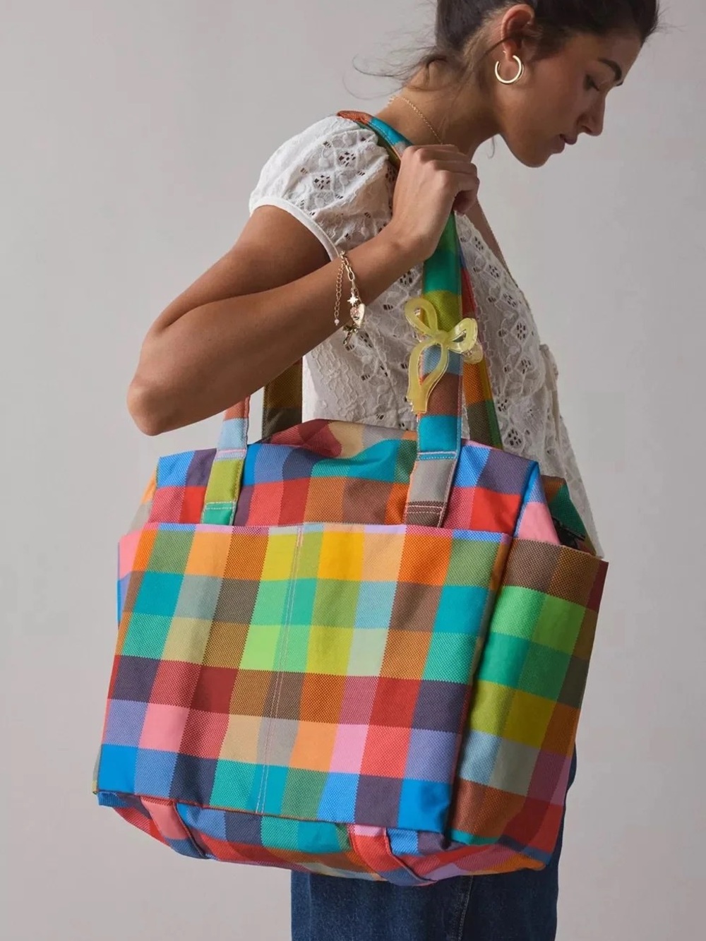 BAGGU Madras Small Cloud Carry On